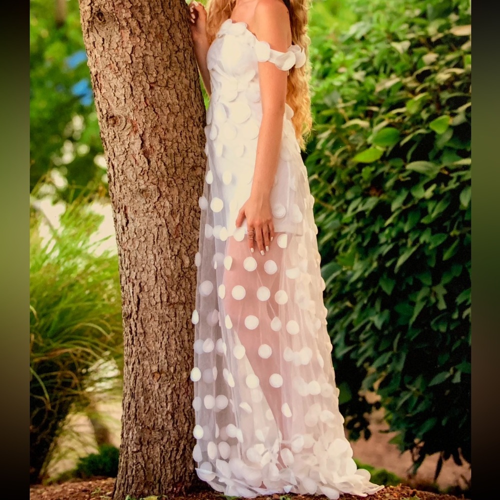 Long White Sheer Dress